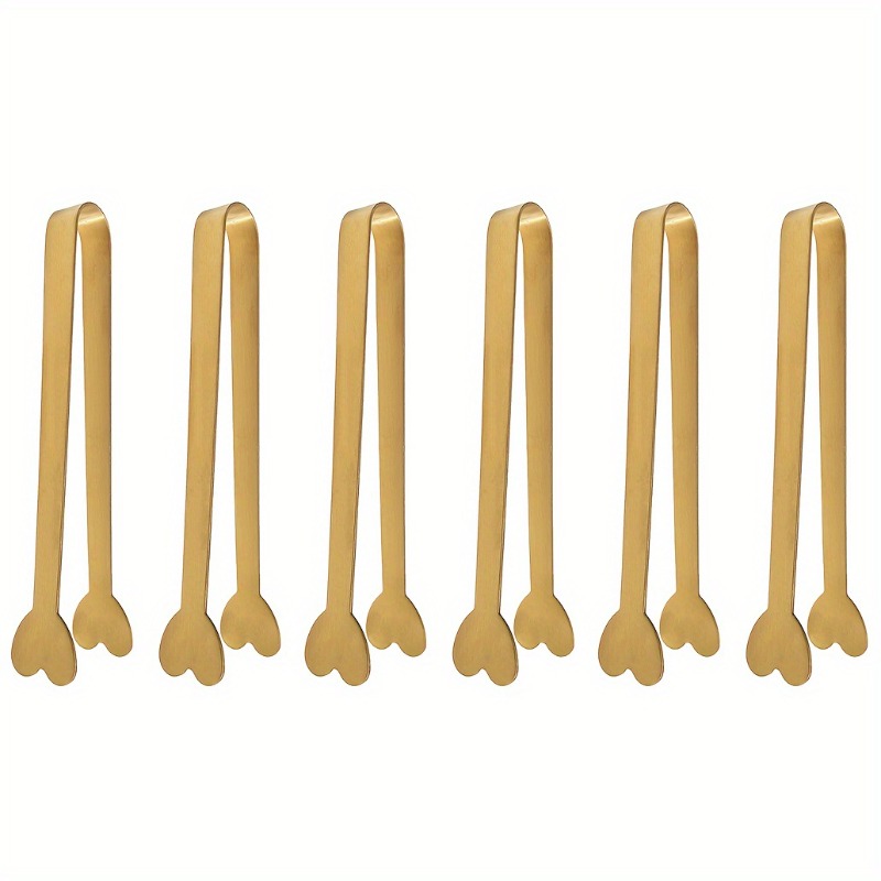 Coffee Tea And Sugar Set - 4/6PCS roestvrijstalen hartvormige minitang voor suiker/ijsblokjes