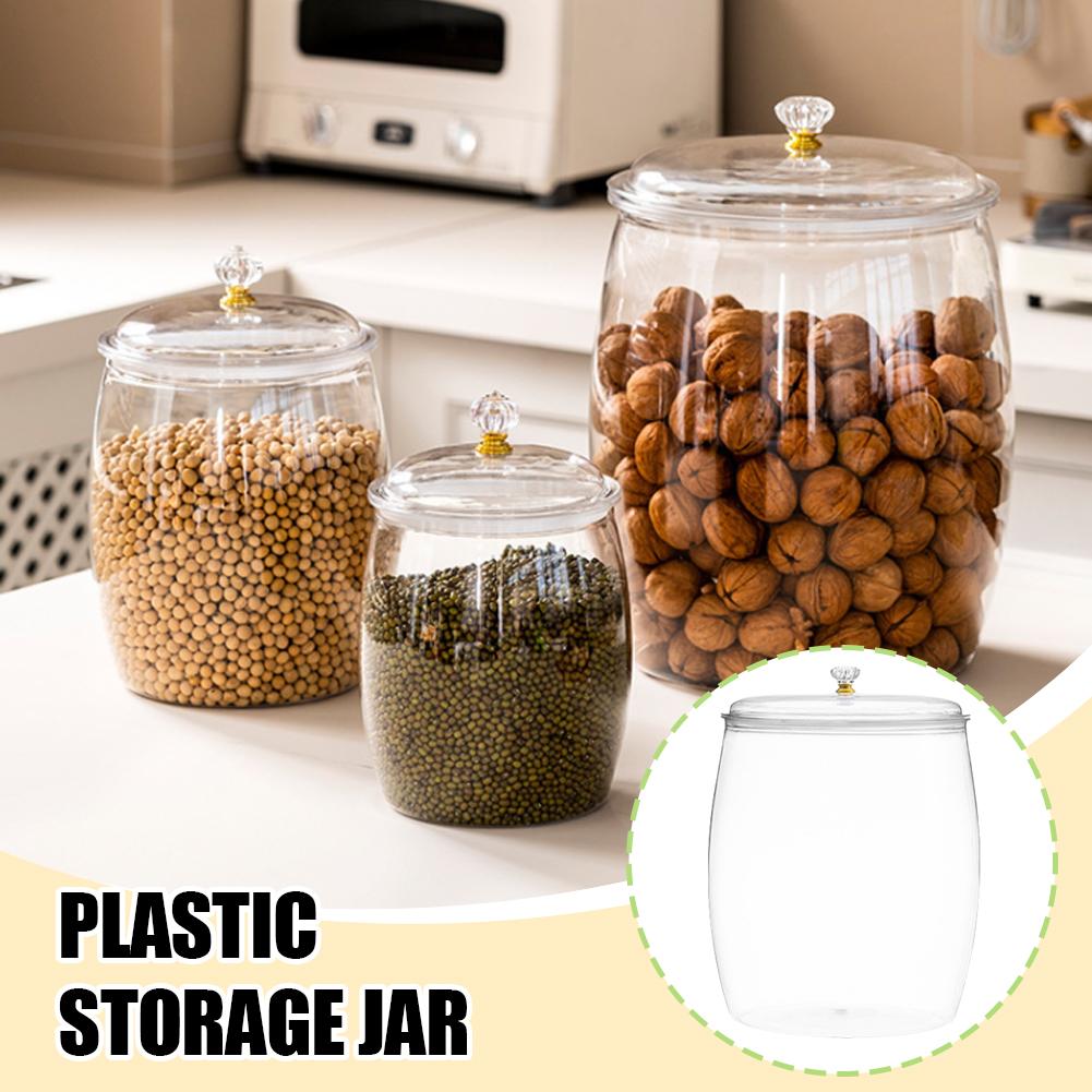 Coffee Tea Sugar - Grote transparante plastic afgesloten pot met