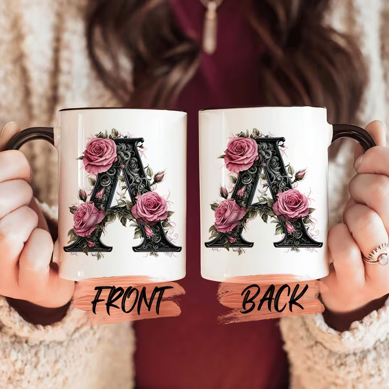 1 zwarte letterbloem A-F bedru - Coffee Tea Name recensie en prijs
