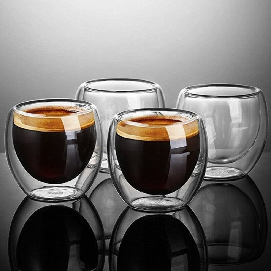 Dubbelwandige glazen koffiemok - Coffee Tea And Sugar Set recensie en prijs