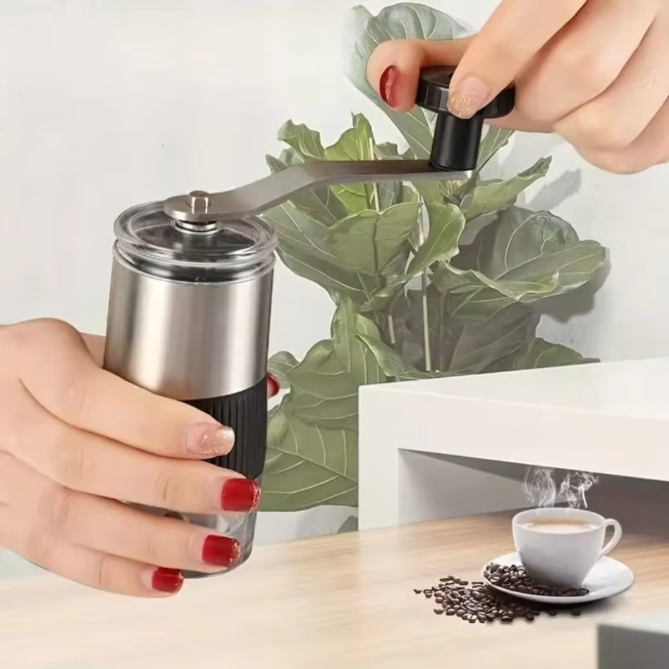Handmatige koffiemolen met ver - Burr Hand Grinder recensie en prijs